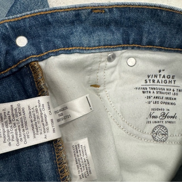 J Crew denim 9” vintage straight jean size 23 - Picture 5 of 10